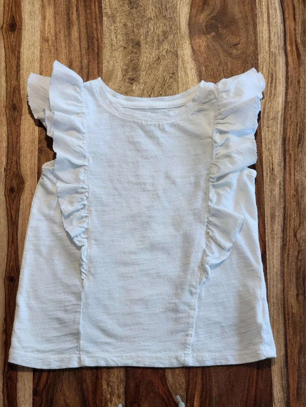 GAP White Ruffle Tank Top for Girls